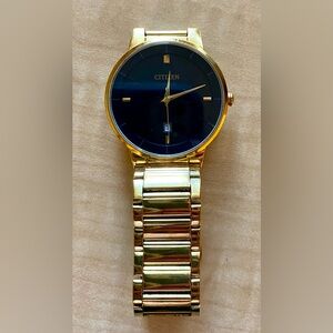 Citizen Gold-Tone Men’s Watch with Black Dial